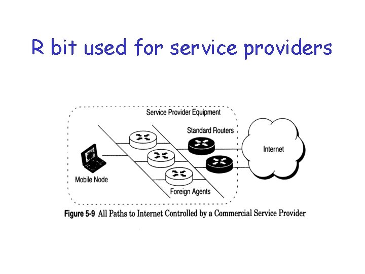 R bit used for service providers 