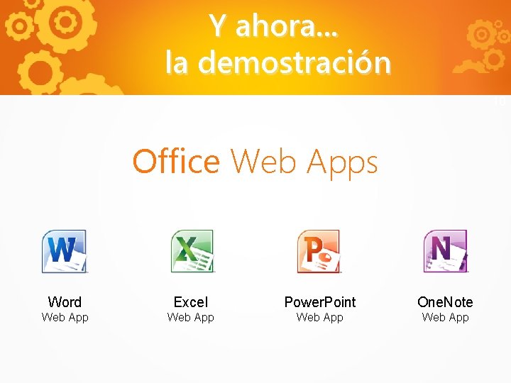 Y ahora. . . la demostración 10 Office Web Apps Word Excel Power. Point