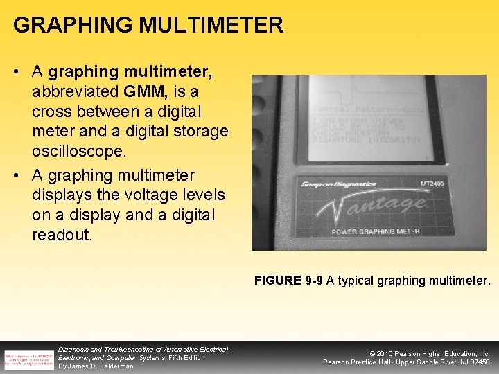 GRAPHING MULTIMETER • A graphing multimeter, abbreviated GMM, is a cross between a digital