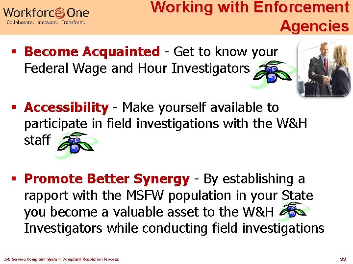 Working with Enforcement Agencies § Become Acquainted - Get to know your Federal Wage