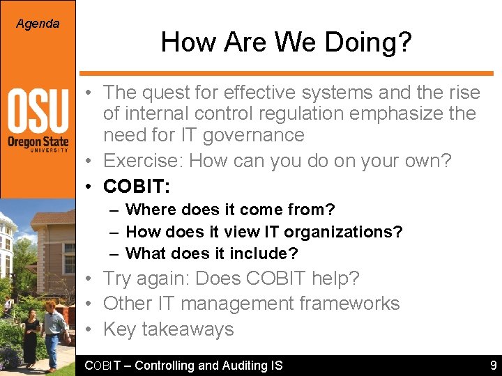 Agenda How Are We Doing? • The quest for effective systems and the rise Agenda How Are We Doing? • The quest for effective systems and the rise