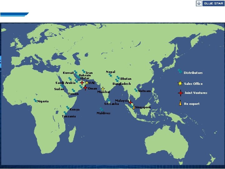 Global Presence Kuwait Saudi Arabia Nepal Iran Bahrain Qatar UAE Bhutan Yemen Mumbai Malaysia