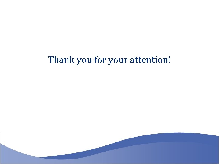 Thank you for your attention! 