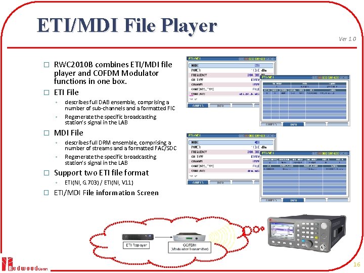 ETI/MDI File Player Ver 1. 0 RWC 2010 B combines ETI/MDI file player and