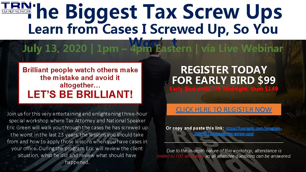 The Biggest Tax Screw Ups Learn from Cases I Screwed Up, So You Won’t