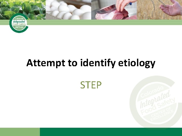 Attempt to identify etiology STEP 