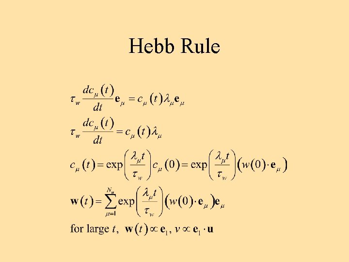 Hebb Rule Hebb Rule