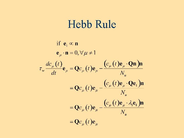 Hebb Rule Hebb Rule