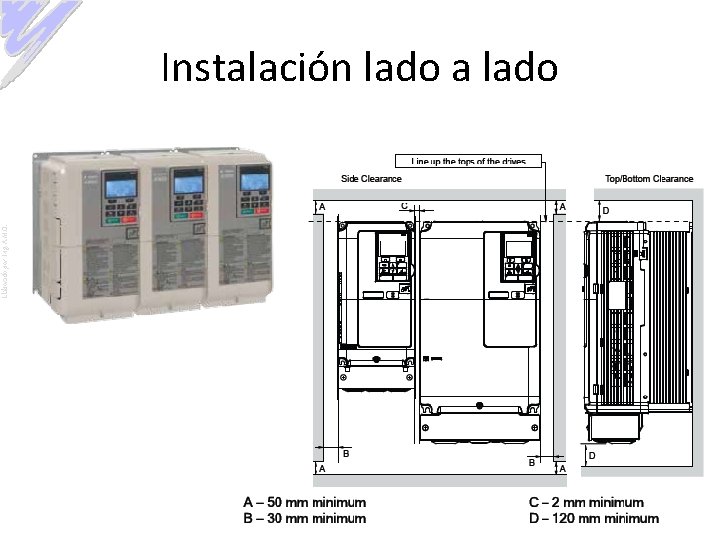 Elaborado por: Ing. A. M. O. Instalación lado a lado 