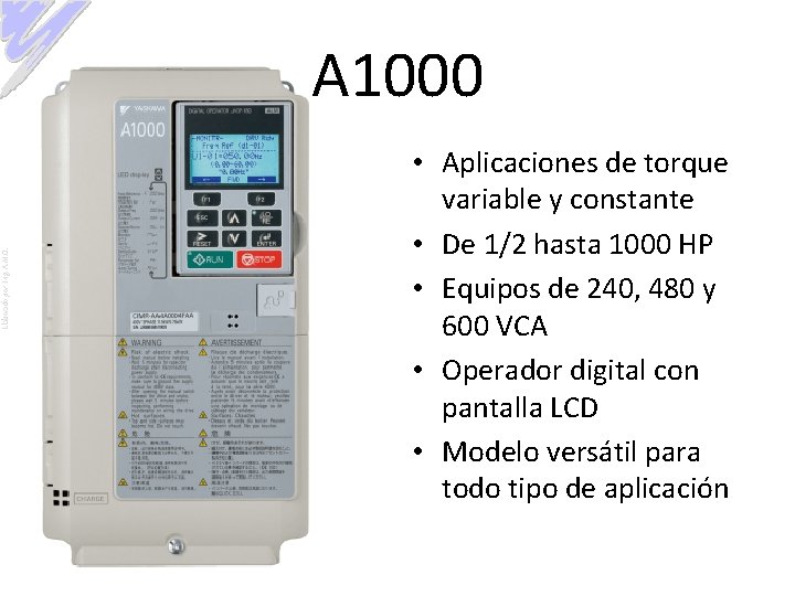 Elaborado por: Ing. A. M. O. A 1000 • Aplicaciones de torque variable y