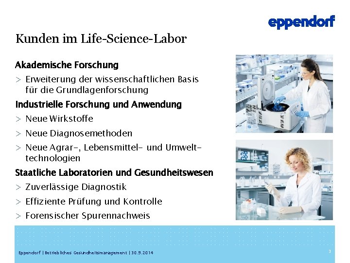 Kunden im Life-Science-Labor Akademische Forschung > Erweiterung der wissenschaftlichen Basis für die Grundlagenforschung Industrielle