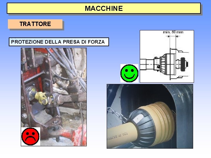 MACCHINE TRATTORE PROTEZIONE DELLA PRESA DI FORZA 