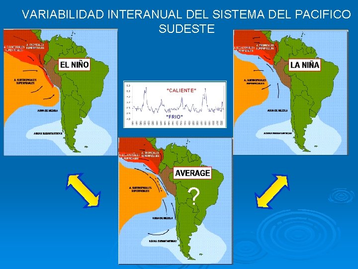 VARIABILIDAD INTERANUAL DEL SISTEMA DEL PACIFICO SUDESTE “CALIENTE” “FRIO” ? 