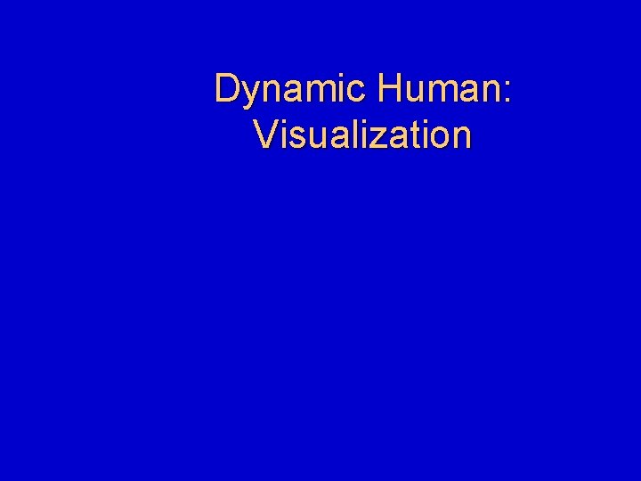 Dynamic Human: Visualization 