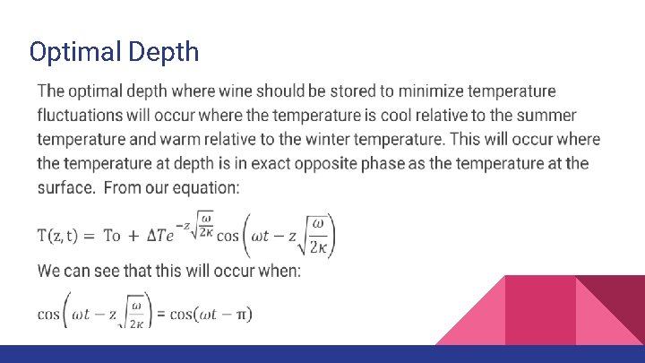 Optimal Depth 