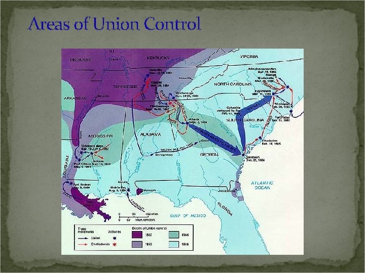 Areas of Union Control 