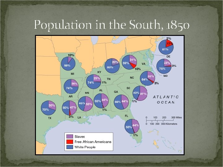 Population in the South, 1850 