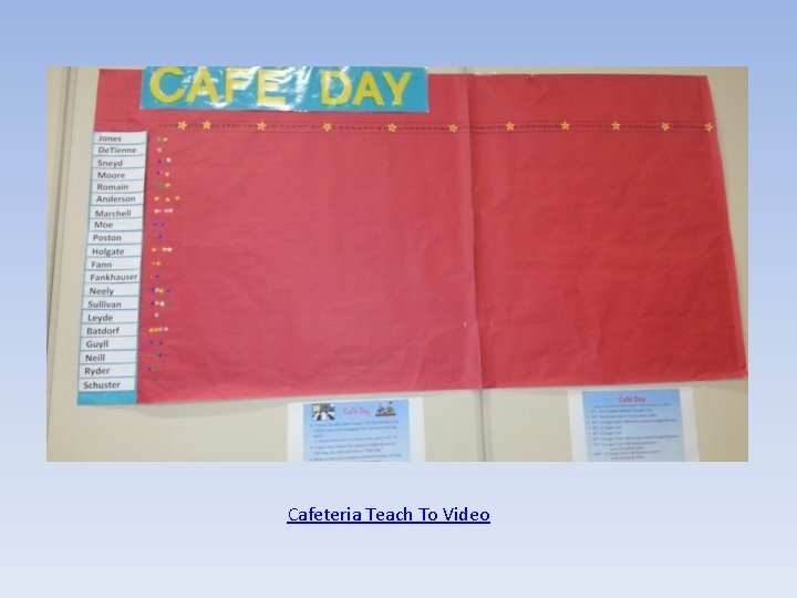 Cafeteria Teach To Video 