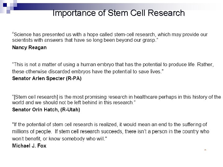 Importance of Stem Cell Research 