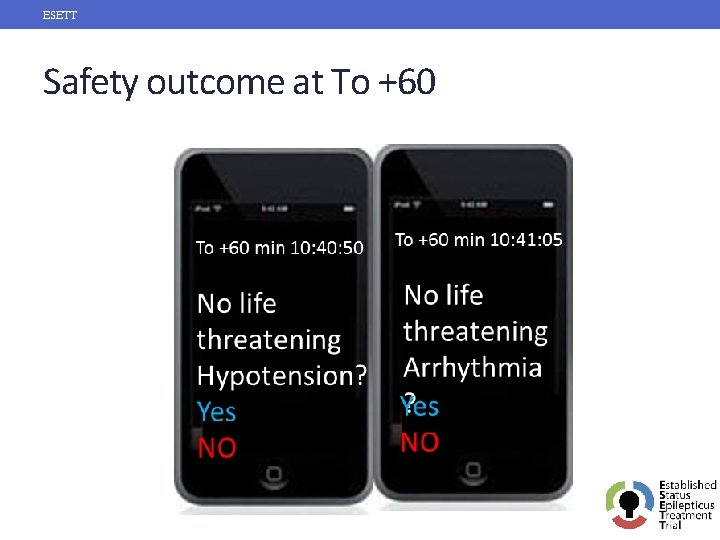 ESETT Safety outcome at To +60 