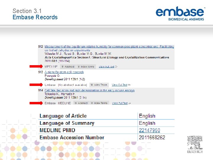 Section 3. 1 Embase Records 