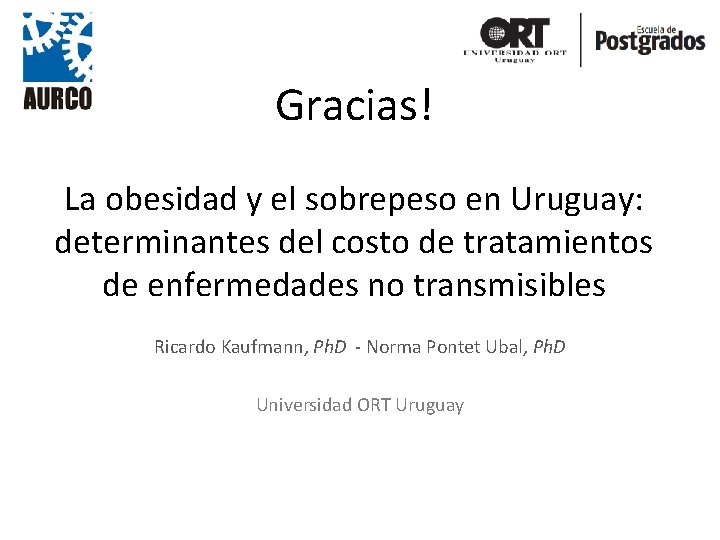 Gracias! La obesidad y el sobrepeso en Uruguay: determinantes del costo de tratamientos de