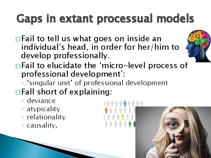 Gaps in extant processual models � Fail to tell us what goes on inside