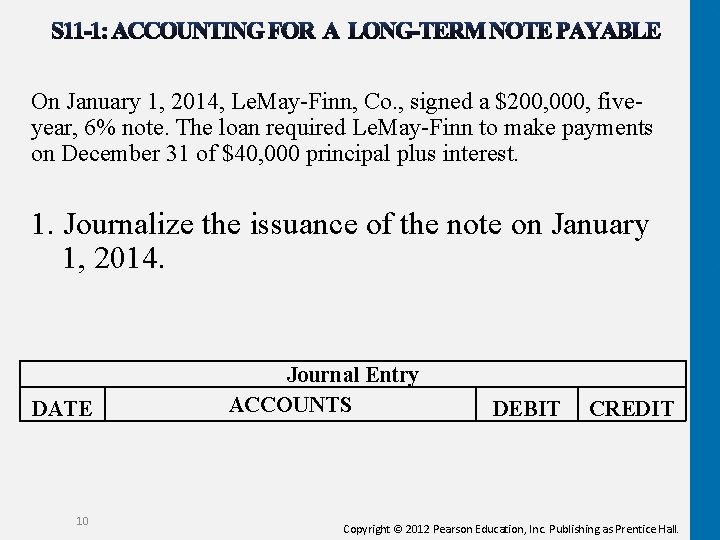 On January 1, 2014, Le. May-Finn, Co. , signed a $200, 000, fiveyear, 6%