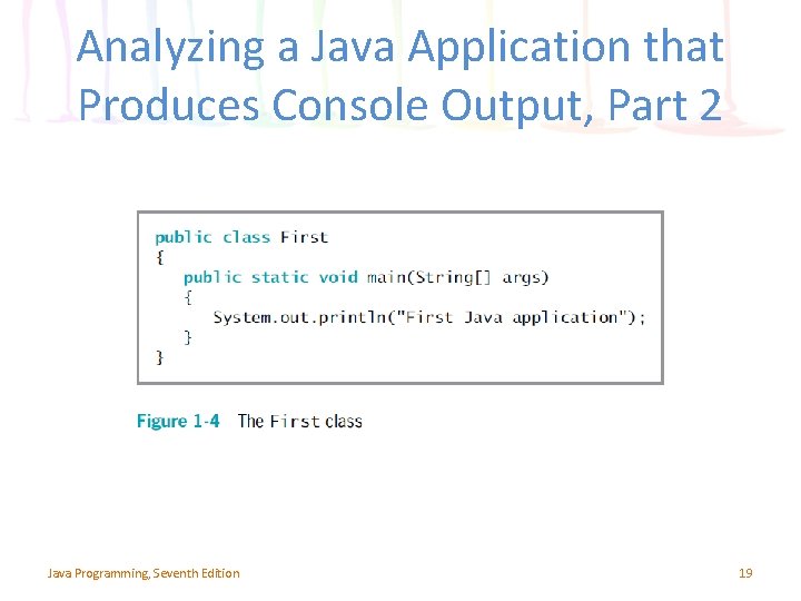 Analyzing a Java Application that Produces Console Output, Part 2 Java Programming, Seventh Edition