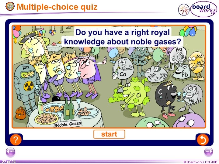 Multiple-choice quiz 27 of 24 © Boardworks Ltd 2005 