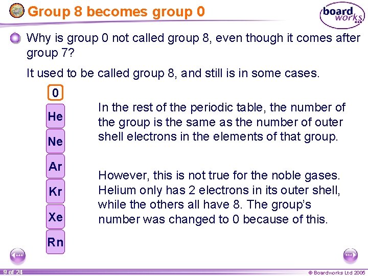 Group 8 becomes group 0 Why is group 0 not called group 8, even