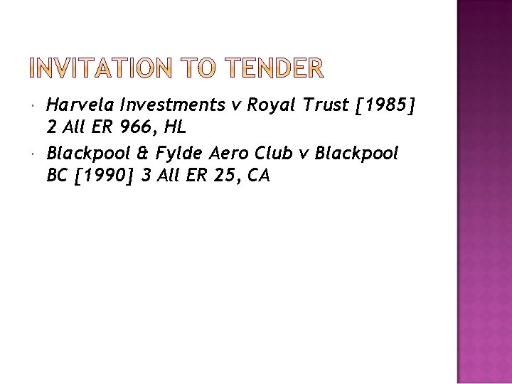  Harvela Investments v Royal Trust [1985] 2 All ER 966, HL Blackpool &