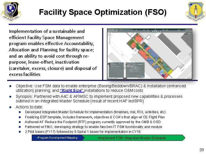 Facility Space Optimization (FSO) Implementation of a sustainable and efficient Facility Space Management program