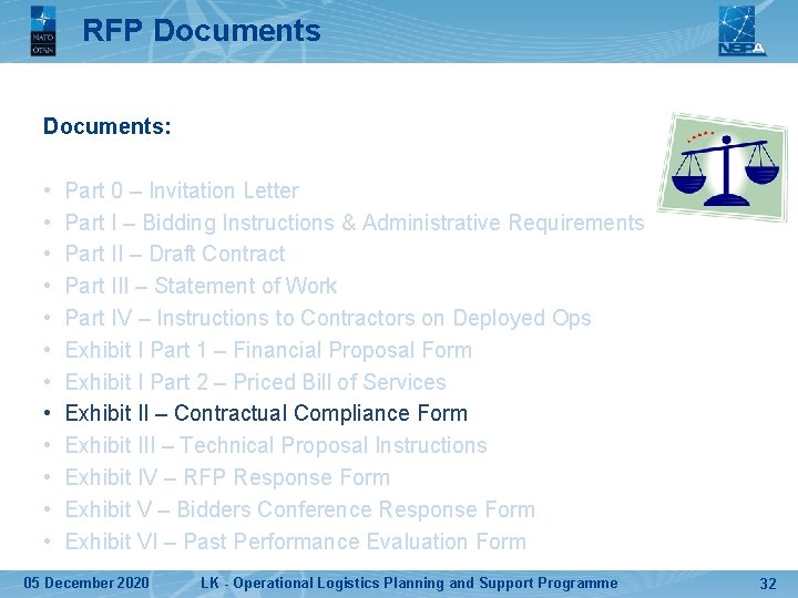 RFP Documents: • • • Part 0 – Invitation Letter Part I – Bidding