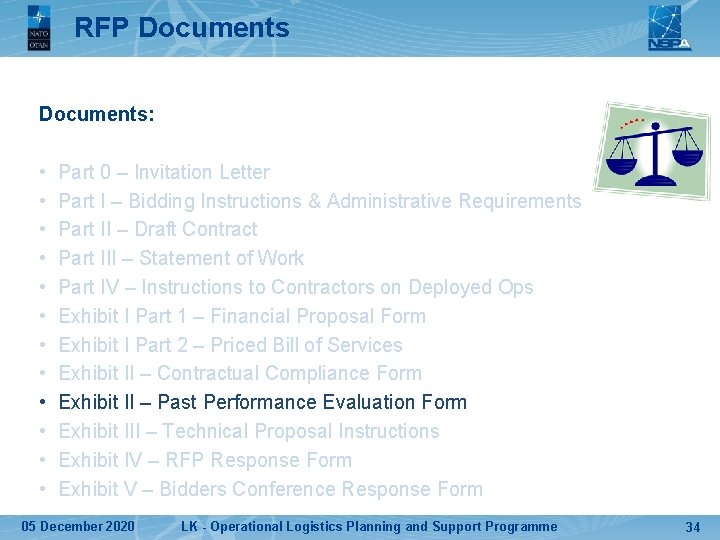 RFP Documents: • • • Part 0 – Invitation Letter Part I – Bidding