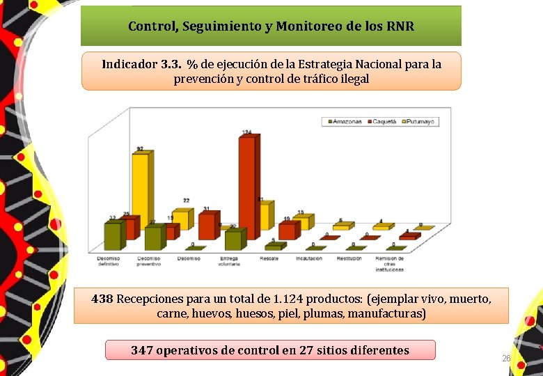 Control, Seguimiento y Monitoreo de los RNR Indicador 3. 3. % de ejecución de