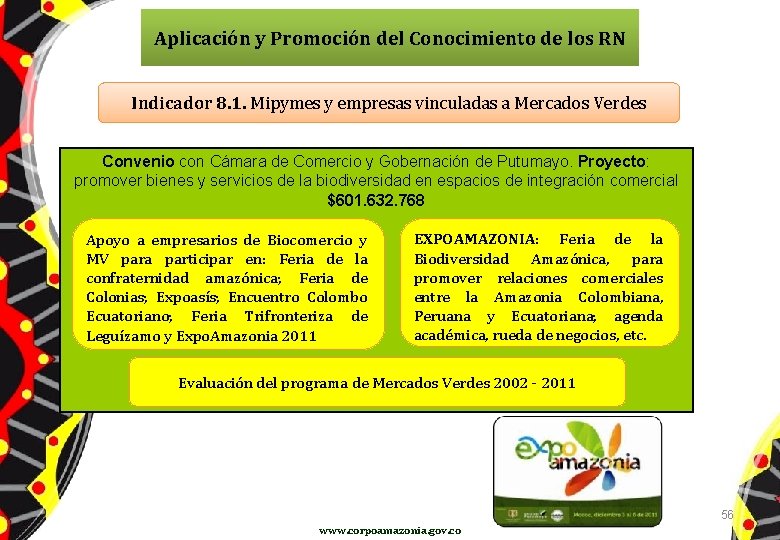 Aplicación y Promoción del Conocimiento de los RN Indicador 8. 1. Mipymes y empresas