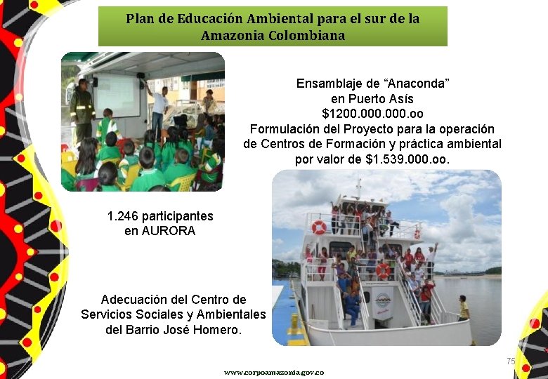 Plan de Educación Ambiental para el sur de la Amazonia Colombiana Ensamblaje de “Anaconda”
