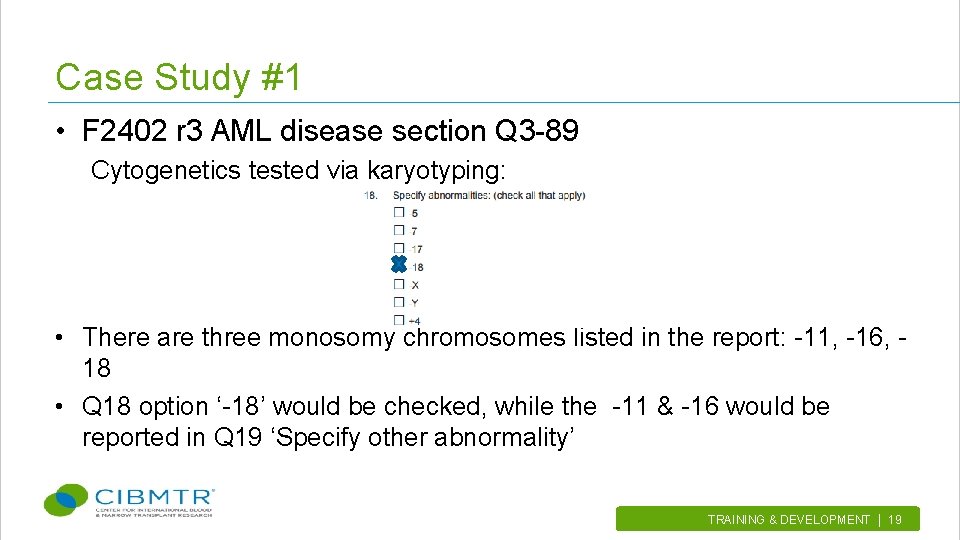 Case Study #1 • F 2402 r 3 AML disease section Q 3 -89