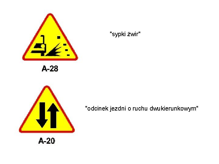 "sypki żwir" "odcinek jezdni o ruchu dwukierunkowym" 