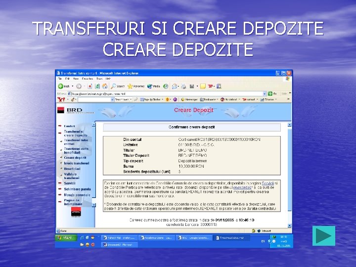 TRANSFERURI SI CREARE DEPOZITE 