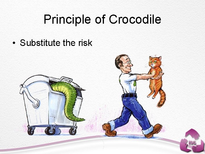 Principle of Crocodile • Substitute the risk 