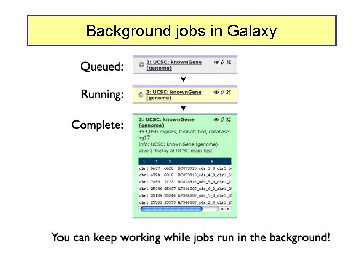 Background jobs in Galaxy 