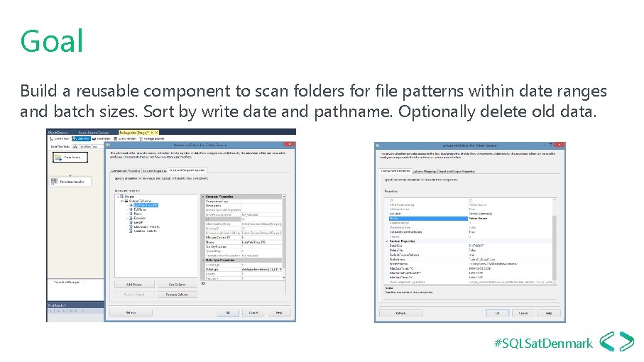 Goal Build a reusable component to scan folders for file patterns within date ranges