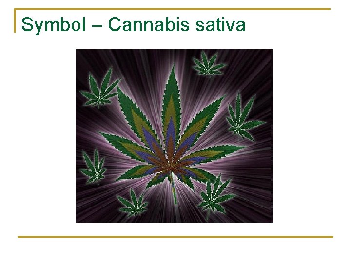 Symbol – Cannabis sativa Symbol – Cannabis sativa