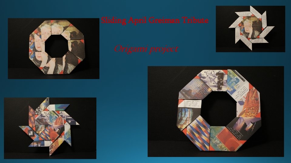 Sliding April Greiman Tribute Origami project 