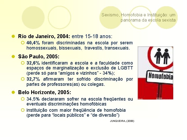 Sexismo, Homofobia e Instituição: um panorama da escola sexista l Rio de Janeiro, 2004: