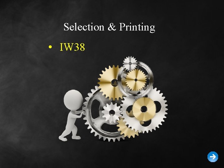Selection & Printing • IW 38 