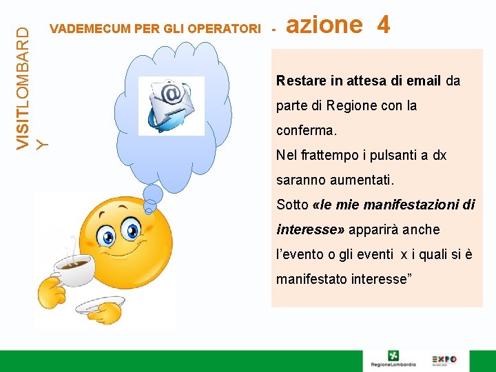 VISITLOMBARD Y VADEMECUM PER GLI OPERATORI - azione 4 Restare in attesa di email