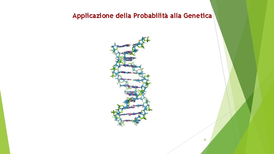 Applicazione della Probabilità alla Genetica 26 